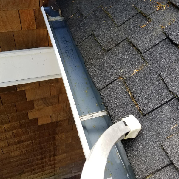 gutter after cleaning