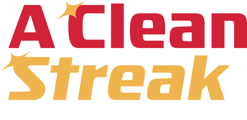 A clean streak text logo