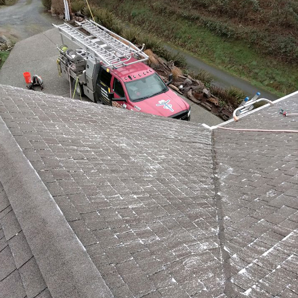 power wash roof